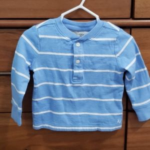 Janie and Jack Blue Striped Henley 12-18m